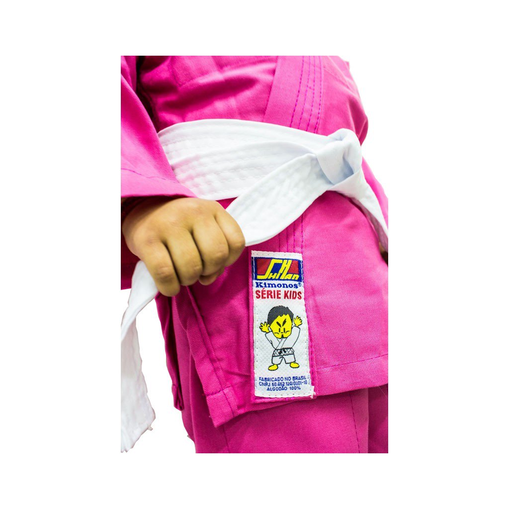 Kimono Jiu Jitsu Shihan Kids Rosa Infantil - Kimono Para Jiu Jitsu
