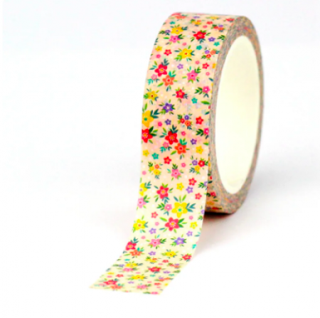 Washi Tape florzinhas coloridas