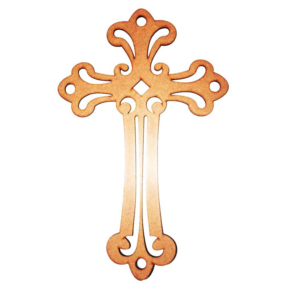 Kit 5 Crucifixo 20cm mod1 mdf 3mm cruz artesanato religioso