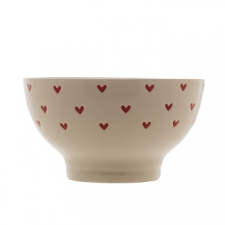 Bowl Branco  Hearts em Baixo Relevo de Cerâmica, 450 ml