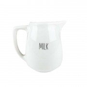 Jarrinha Leiteira Milk 170ml em Porcelana Coleção Exclusiva Lettering
