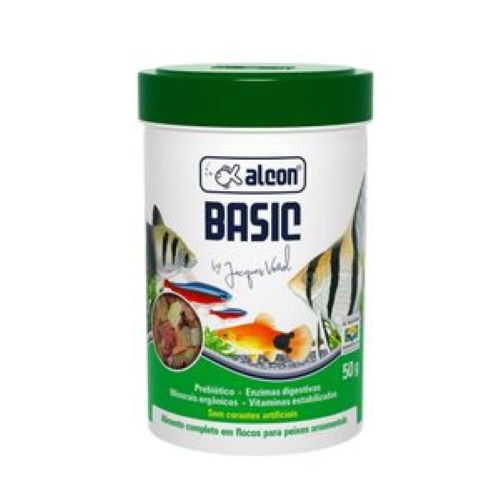 Ração em flocos para peixes ornamentais Alcon Basic 50 g  - Onda do Pet