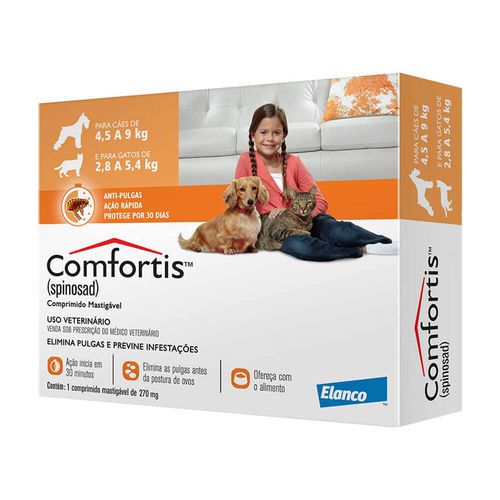 Antipulgas Comfortis para Cães e Gatos 270 mg