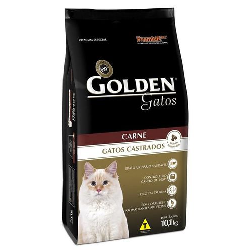 Ração para Gatos Castrados Golden Carne 10kg