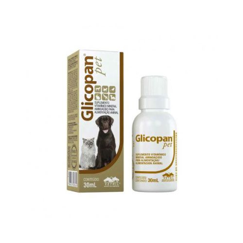 Suplemento Vitamínico Glicopan Pet Vetnil 30 ml  - Onda do Pet