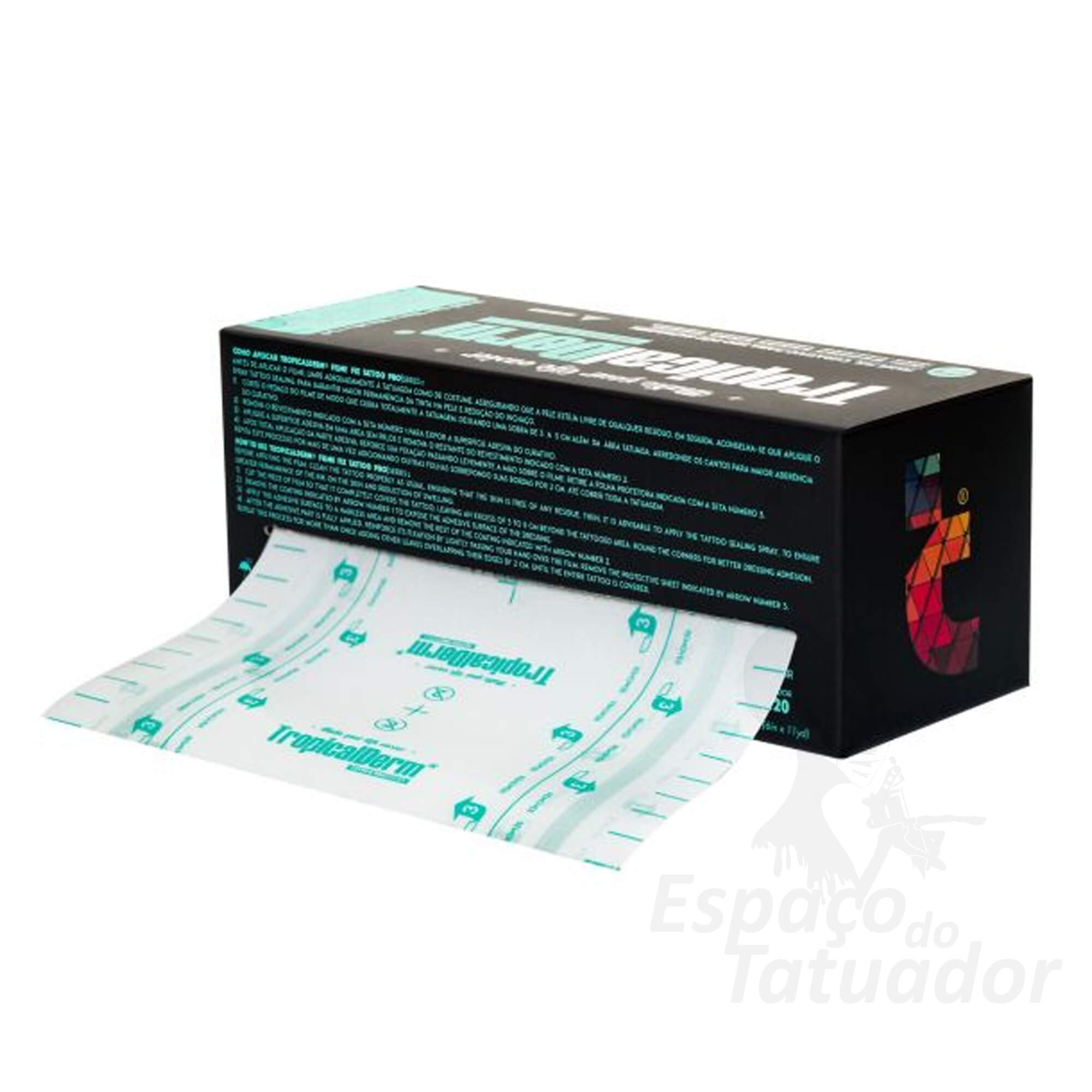 TropicalDerm Filme Protetor para Tatuagem - Rolo - 15cm x 10m - Foto 3