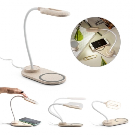 Luminária de mesa com carregador wireless
