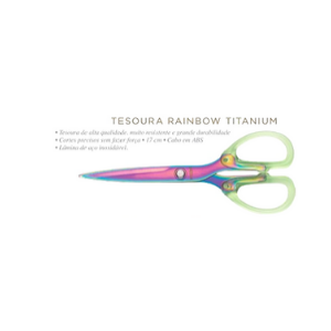 Tesoura Rainbow Titanium Molin