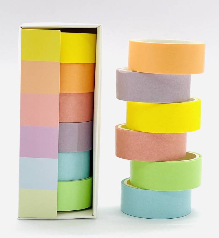 Washi Tape Pastel Kit com 6