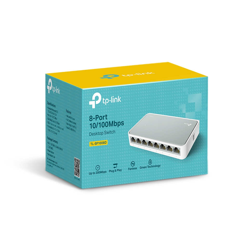 Switch 8 Portas Fast 10/100 mbps TP-Link TL-SF1008D