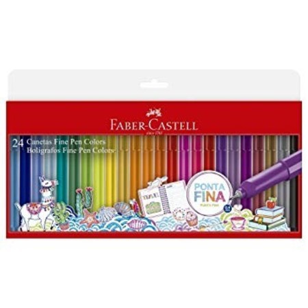 Caneta Ponta Porosa Fine Pen 0,4mm 24 cores - FABER-CASTELL