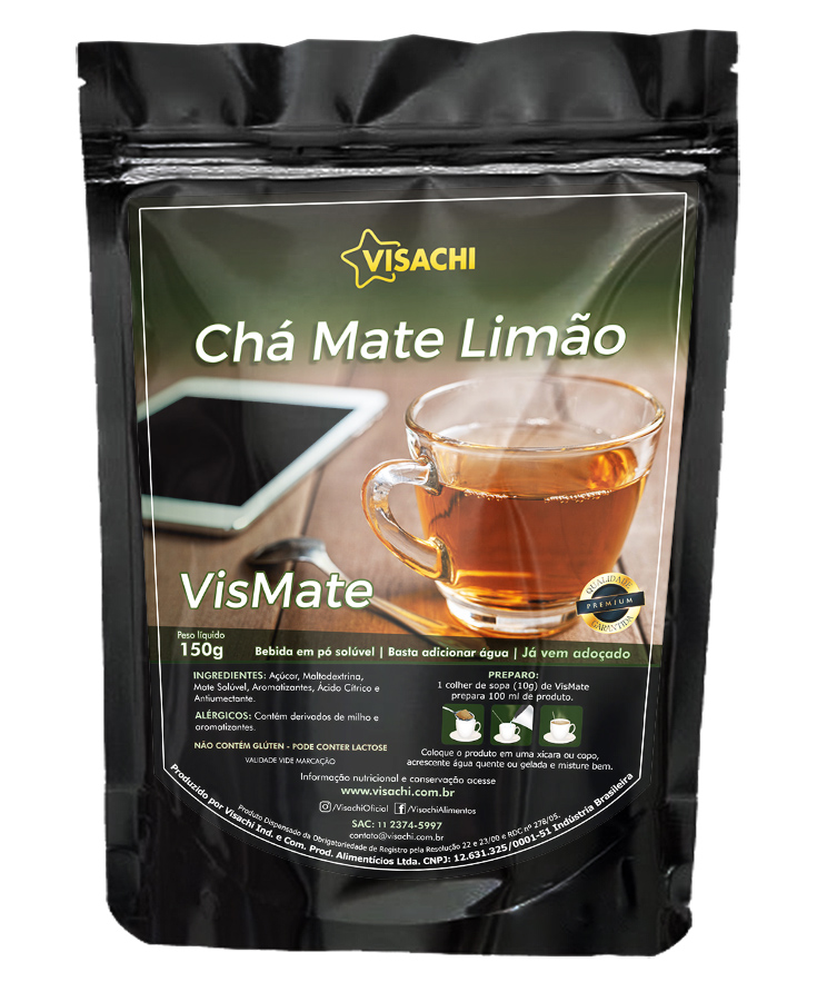 Chá Mate Limão VisMate - 150g  - Visachi Alimentos