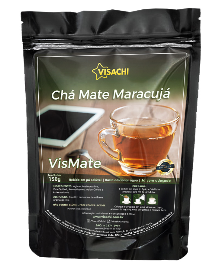 Chá Mate Maracujá VisMate - 150g  - Visachi Alimentos