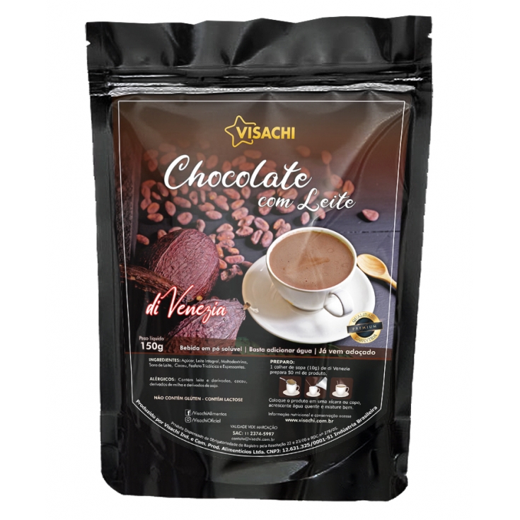 Chocolate com Leite di Venezia Premium - 150g  - Visachi Alimentos
