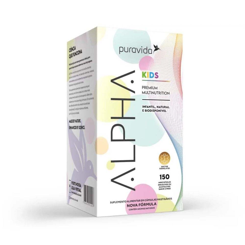 Alpha Kids (150 Cápsulas) - Puravida | Suplemento Infantil Premium