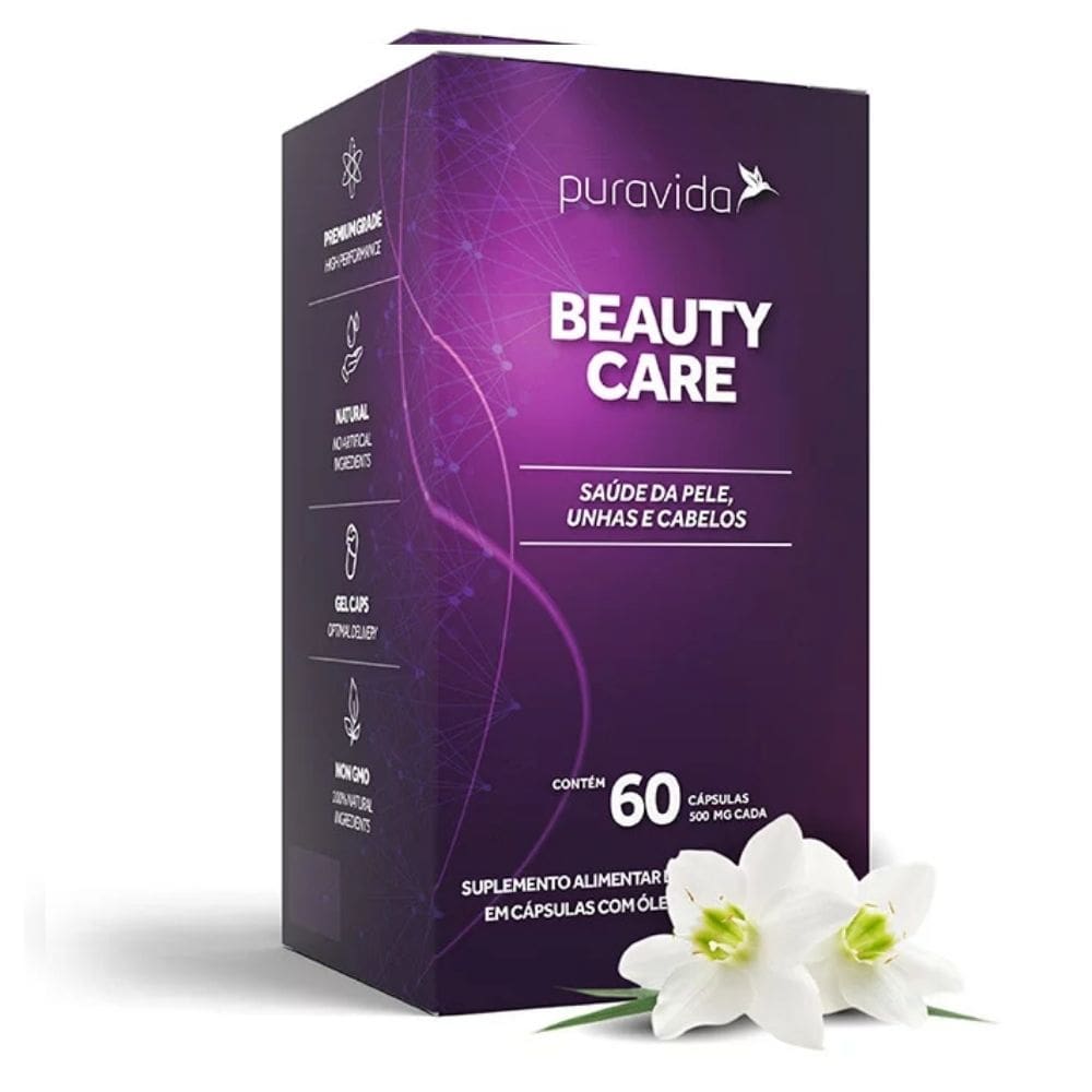 Beauty Care (60 Cápsulas) - Puravida | Cabelos pele e unhas