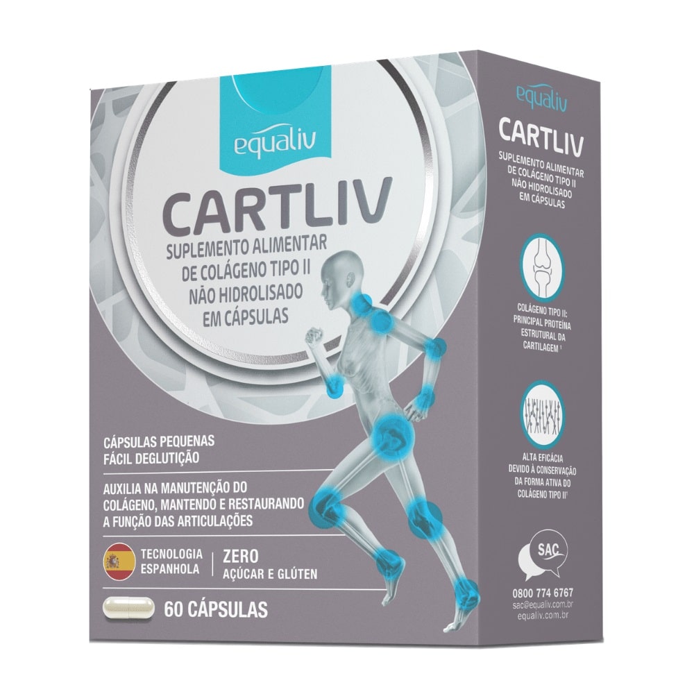 Equaliv CartLiv / Colágeno Tipo II / Não Hidrolisado / 60 cápsulas