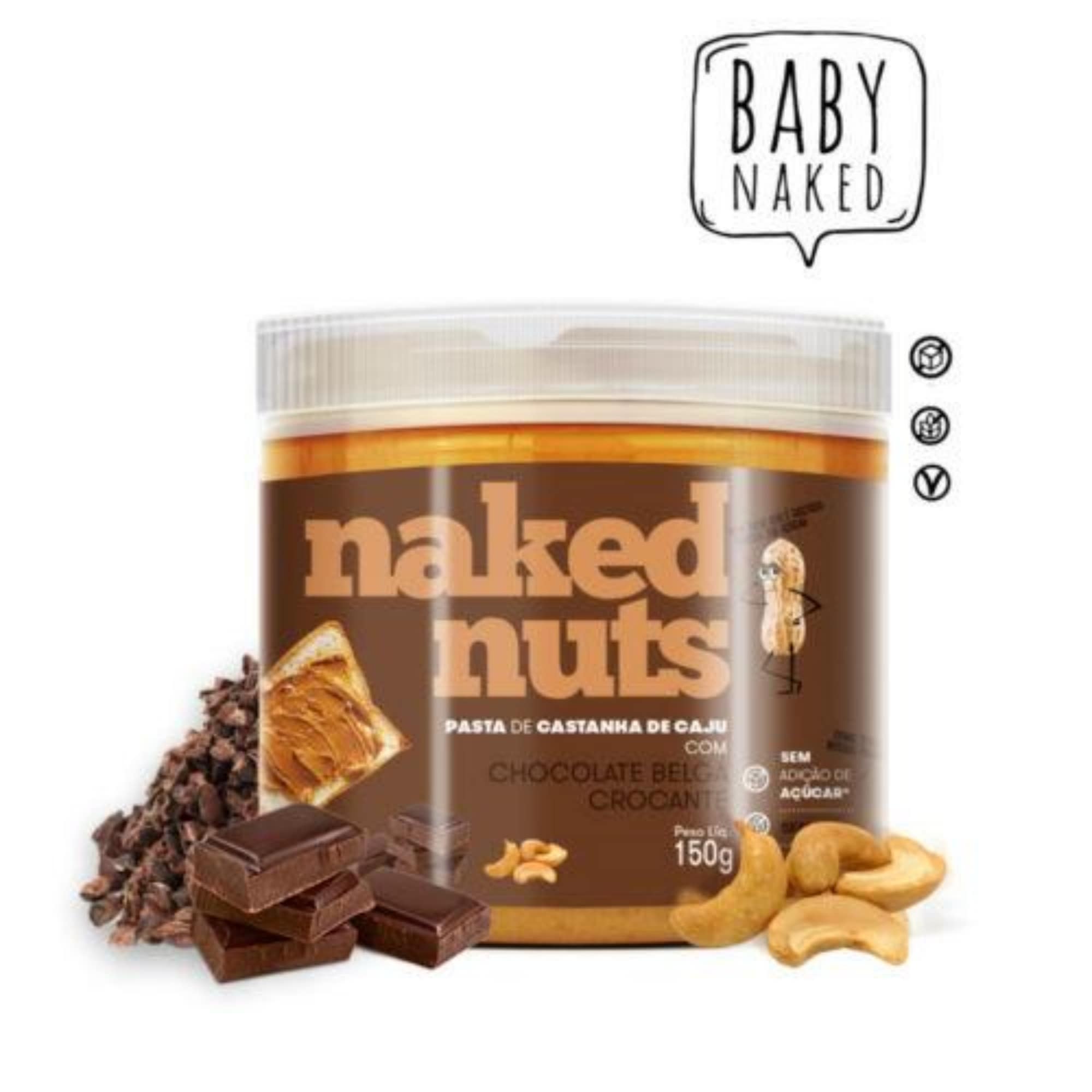 Kit Com 3 Pastas De Castanha De Caju Naked Nuts (150g Cada) - Ganhe Brinde