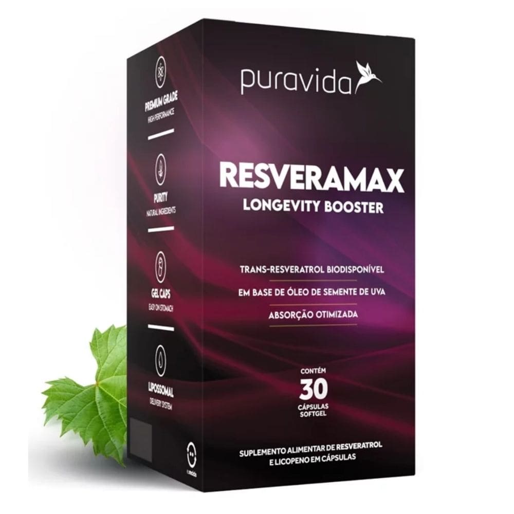 Resveramax (30 Cápsulas) - Puravida | Antioxidante