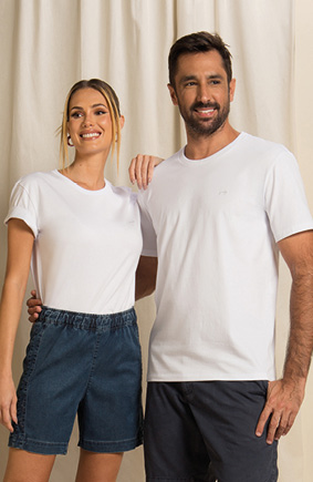 T-shirt unissex cotton comfort c/ elastano Gatos e Atos