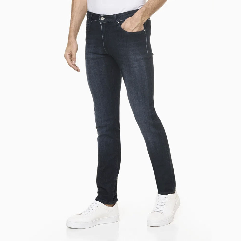 Calça Jeans Calvin Klein 5-Pckts Super Skinny Azul Marinho CM1PW11JX654.
