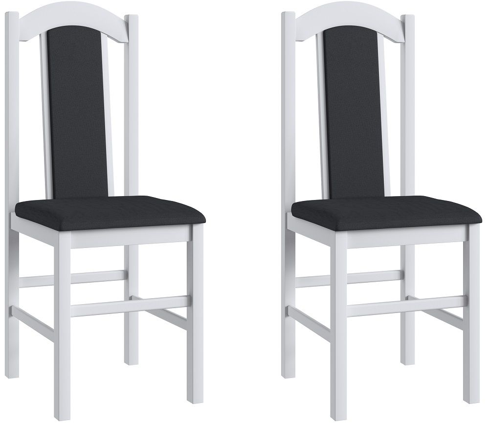Conjunto de 2 Cadeiras 500 Móveis Canção Preto e Branco