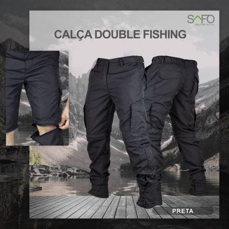 Calça Double Fishing SAFO (Calça e Bermuda) - Preto