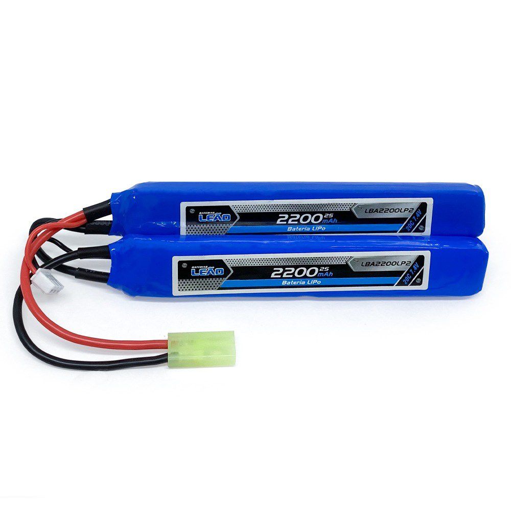Bateria Lipo - 7.4V/2S (2 pack) - 2200mAh - 20C - LM