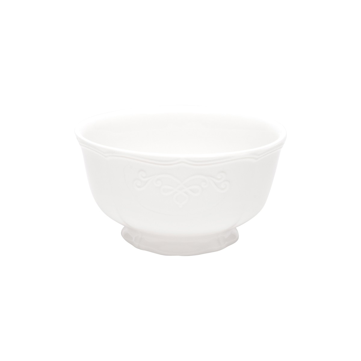 Cj 6 Bowls De Porcelana Super White Genebra 10 x 5,5cm