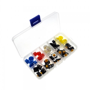 Kit Push Button com Capas Coloridas 50 Unidades