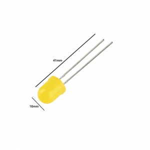 LED Difuso 10mm - Amarelo