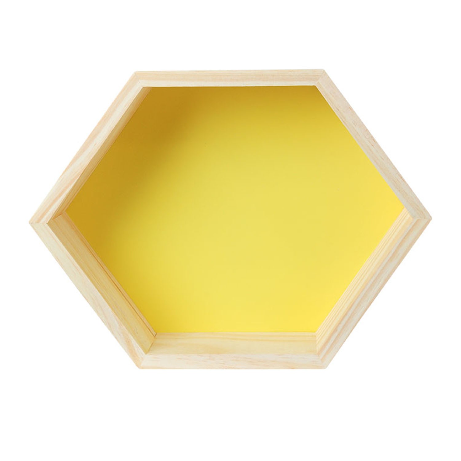 Modern Nicho em formato de Colmeia Amarelo