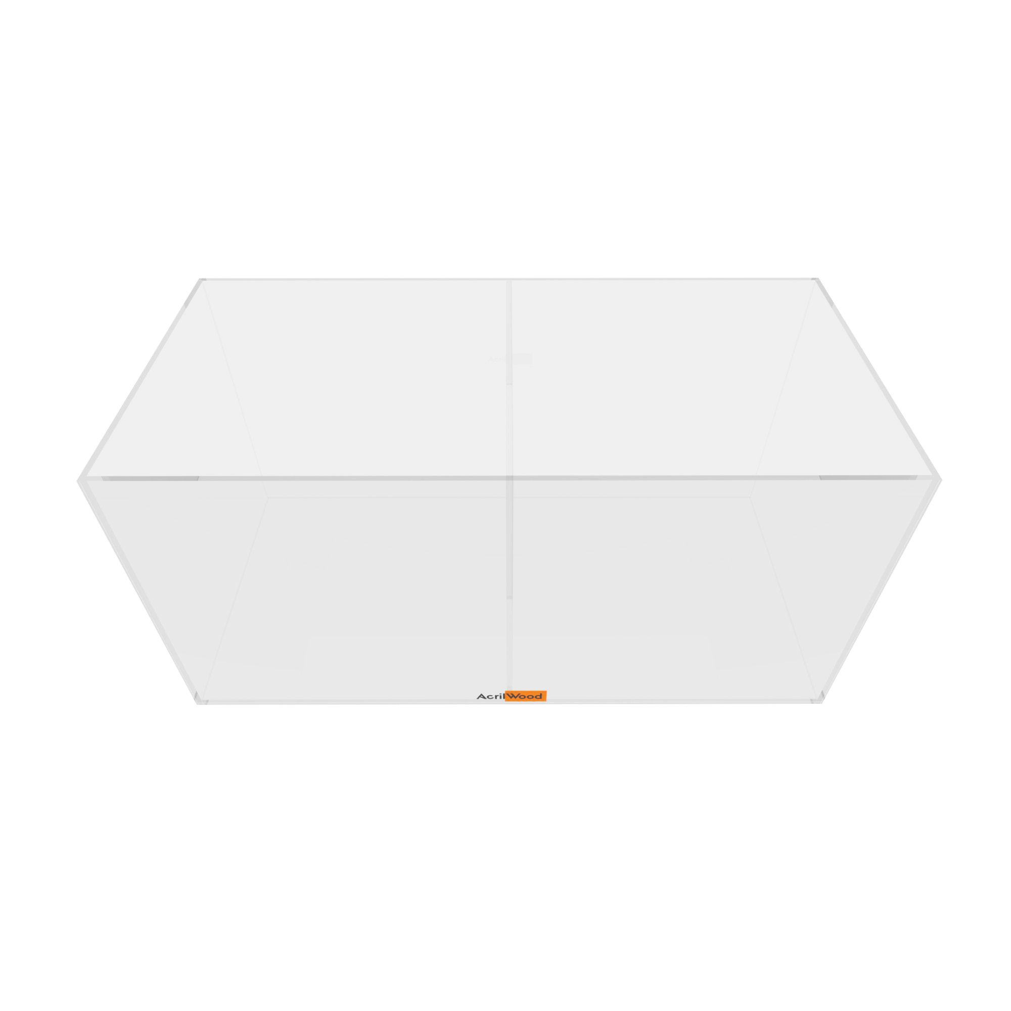 Caixa Retangular Com Divisória Em Acrílico 33x16x16cm