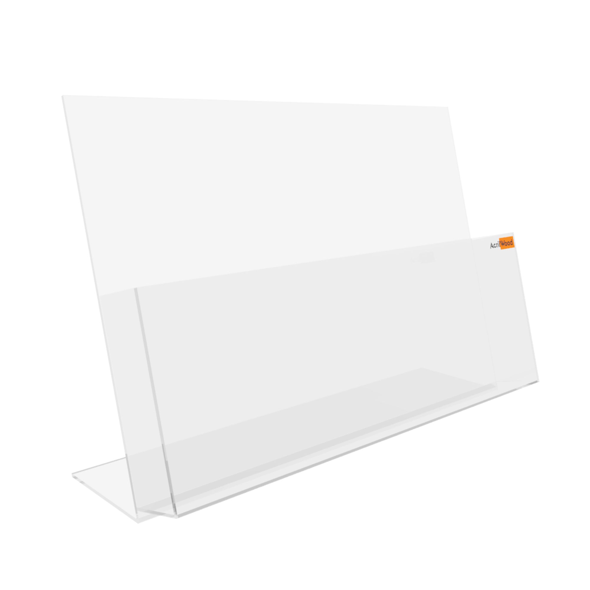 Display Porta Folder A3 Em Acrílico De Balcão Horizontal