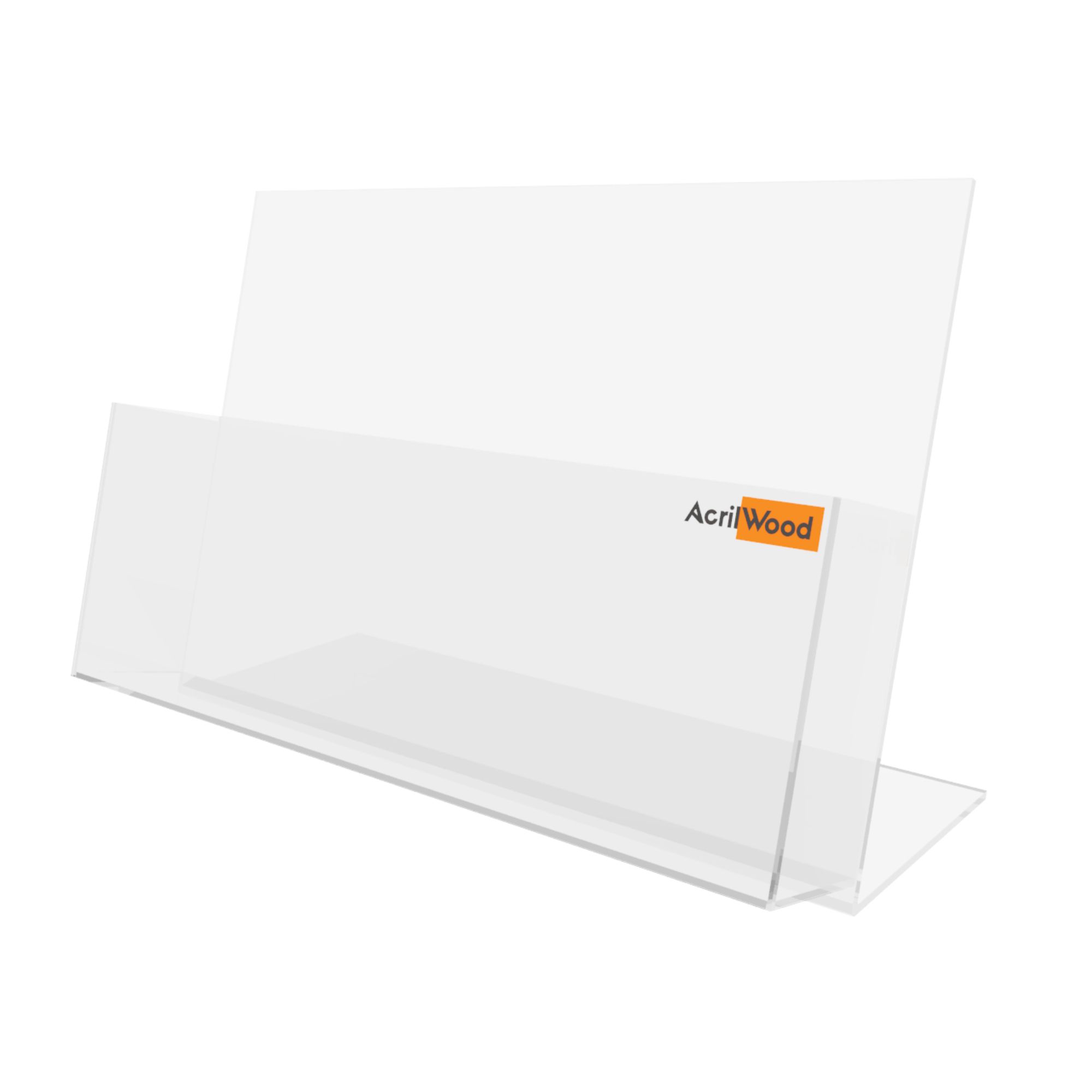 Display Porta Folder A4 Em Acrílico De Balcão Horizontal