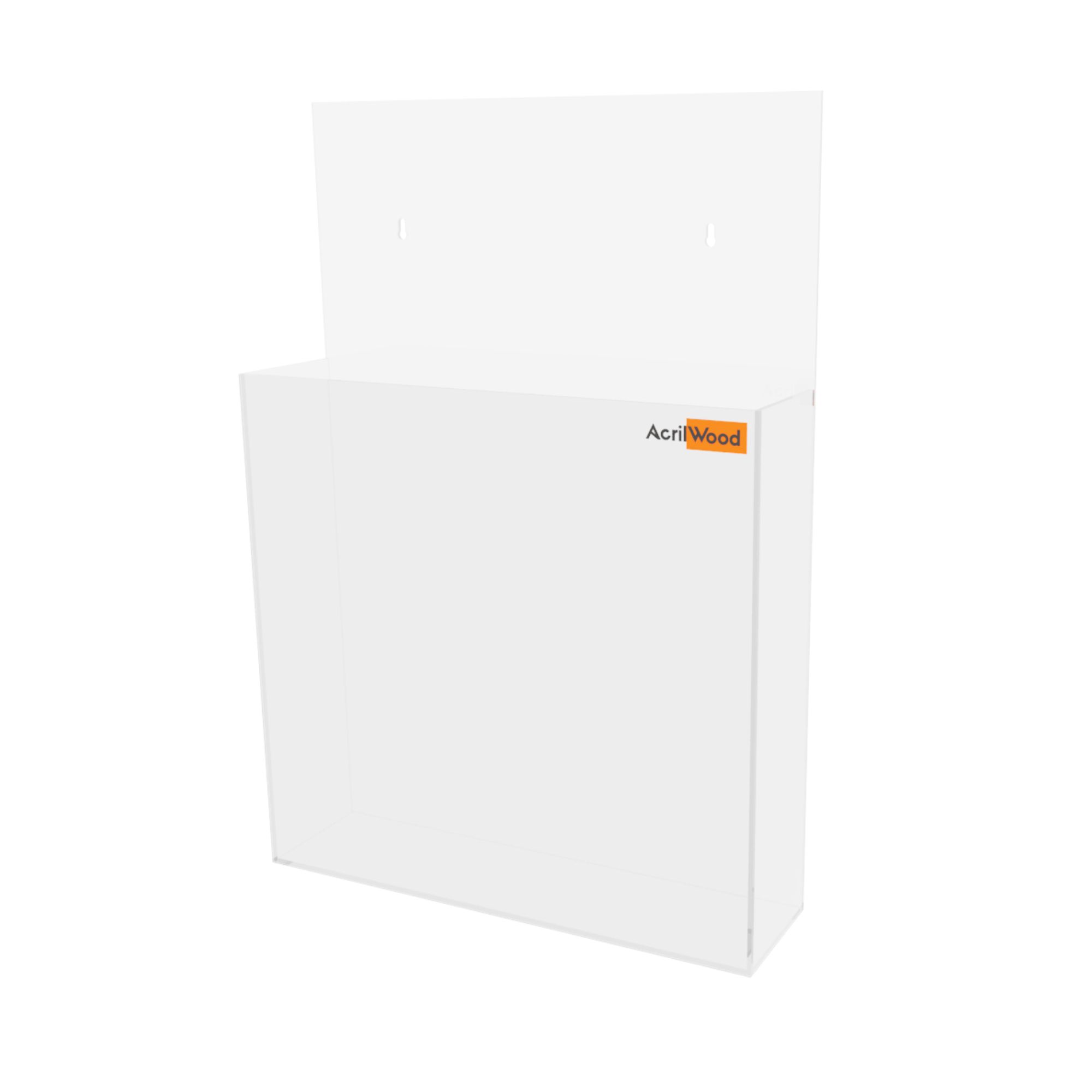 Display Porta Folder A4 Em Acrílico De Parede Vertical