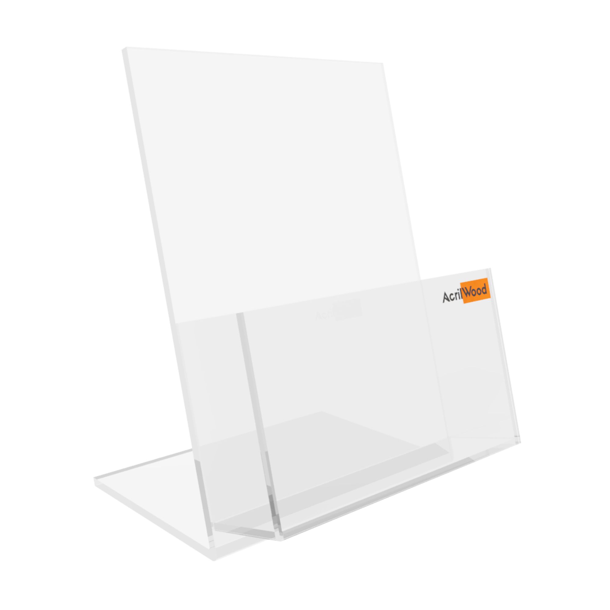 Display Porta Folder A6 Em Acrílico De Balcão Vertical