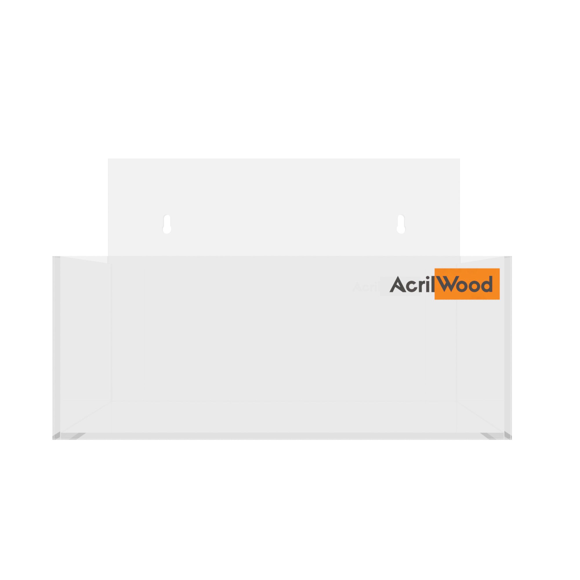 Display Porta Folder A6 Em Acrílico De Parede Horizontal