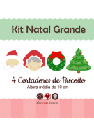 Kit de Cortadores de Biscoito Tema Natal (grande)