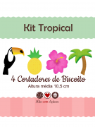 Kit de Cortadores de Biscoito Tema Tropical