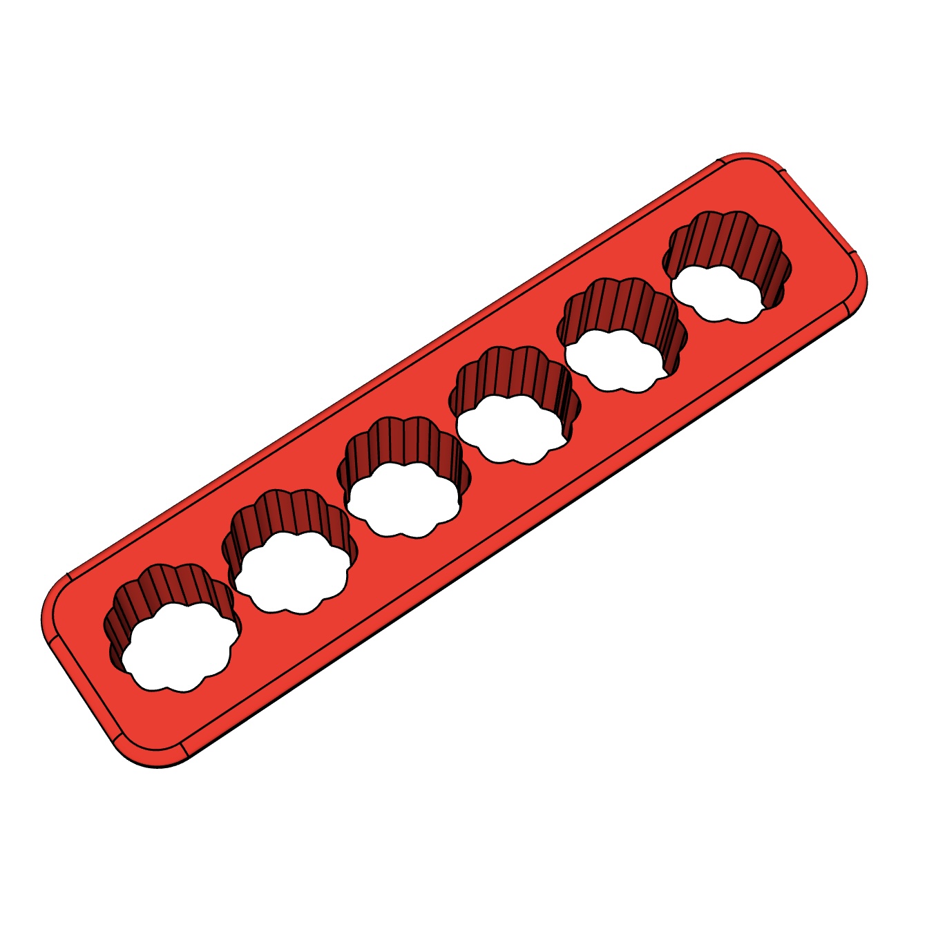 Cortador De Biscoito Redondo Rendado  2,7 cm de diâmetro - (Placa com 6 unidades) - Linha Conforto Multi