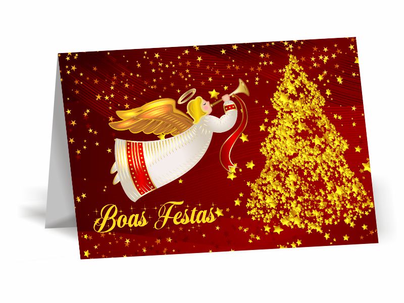 Cartão de natal personalizado 20-022. Pacote c/ 50un