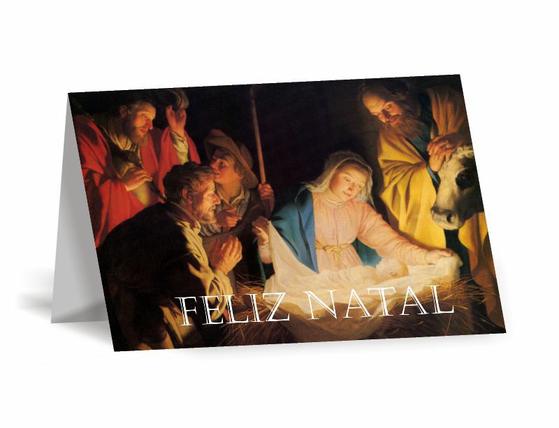 Cartão de natal personalizado 20-014. Pacote c/ 50un