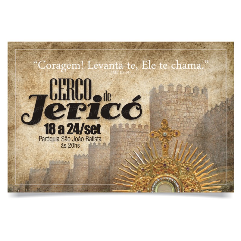 Folheto Cerco de Jericó personaliz mod02. c/ 2.000un
