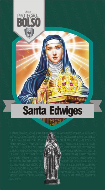Santa Edwiges| cartão + imagem. c/ 30un