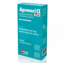 Antibiotico Agener União Agemoxi Cl Com 10 Comprimidos 50mg