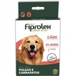Fiprolex Antipulgas Cães 21 A 40kg - Ceva 1 Pipeta 2,68ml