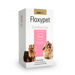Floxypet Enrofloxacina 25mg 10 Comp Para Cães