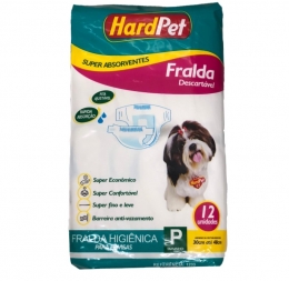 Fralda Higiênica Hard Pet Para Cães Fêmeas 12 Unidades - Tamanho P