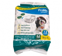 Fralda Higiênica Hard Pet Para Cães Machos 12 Unidades - Tamanho M